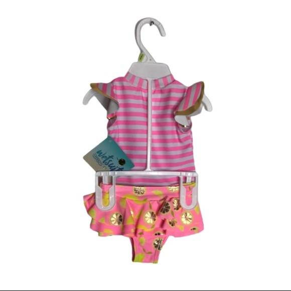 NWT Infant Girls 2 Piece Rashguard Set - Picture 14 of 16